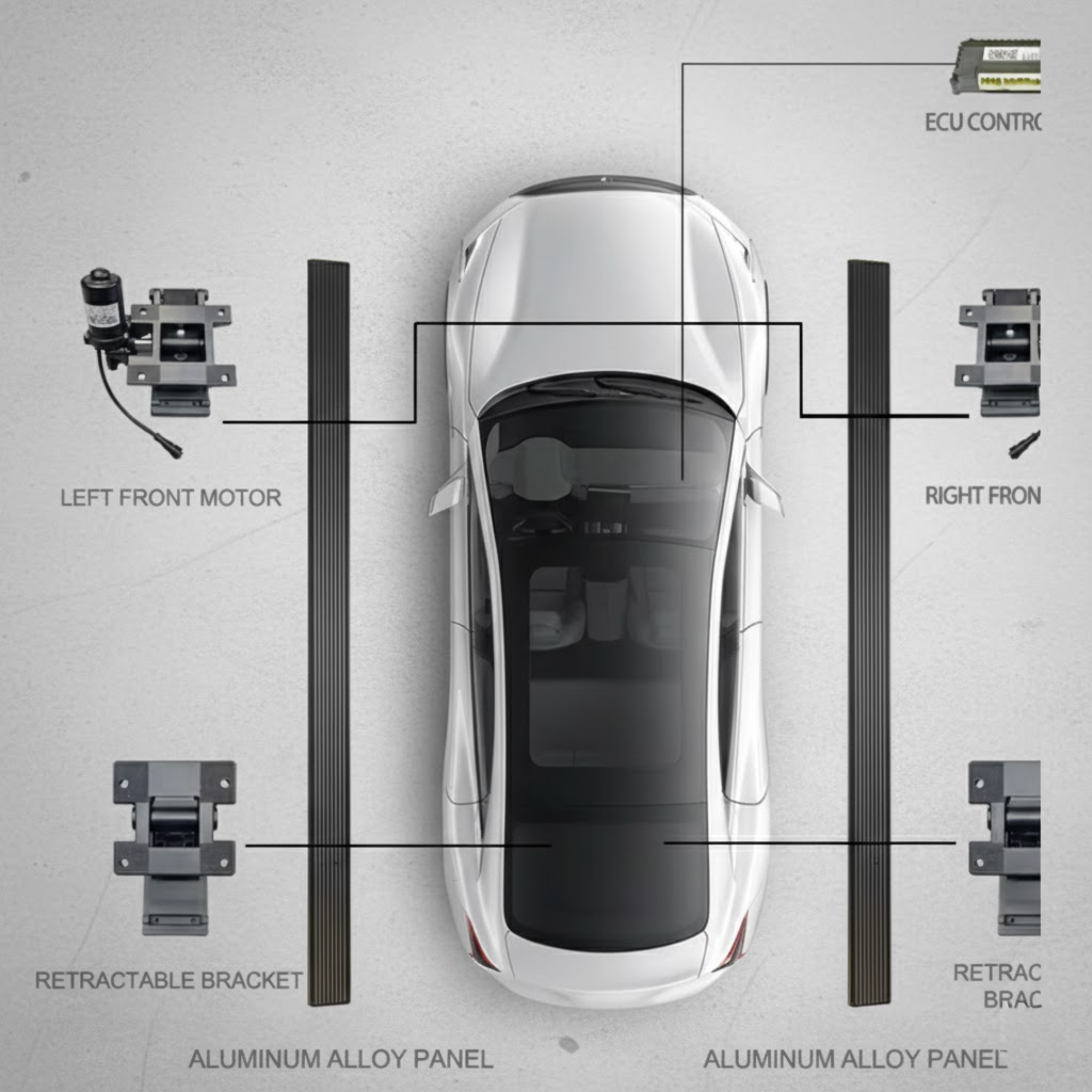 High quality electric side step automatic aluminum alloy electric pedal Ford Everest 2025 power step